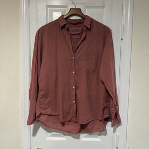 Grayson The Hero Button Up Shirt Rust Brown Cotton Size 5/ XL